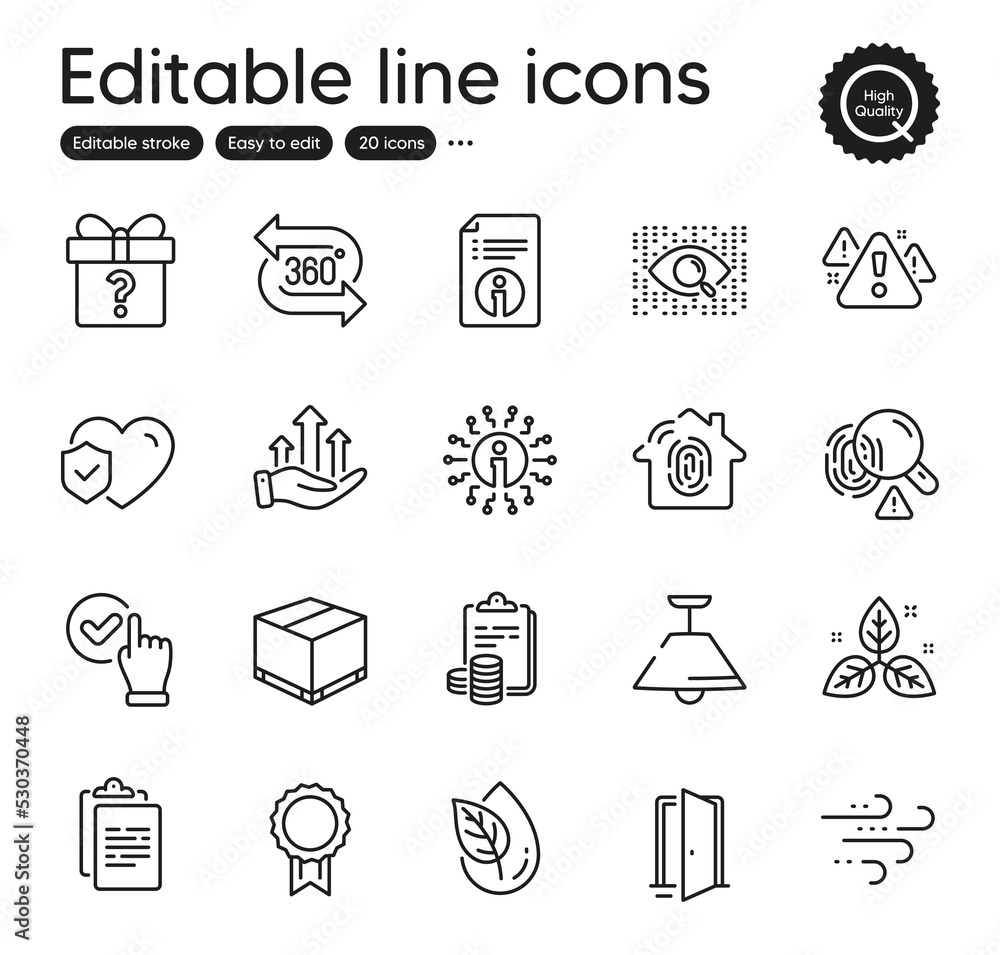 Set of Business outline icons. Contains icons as Secret gift, Technical info and Artificial intelligence elements. Clipboard, Accounting, Open door web signs. Reward, Life insurance. Vector Set of Business outline icons. Contains icons as Secret gift, Technical info and Artificial intelligence elements. Clipboard, Accounting, Open door web signs. Reward, Life insurance. Vector