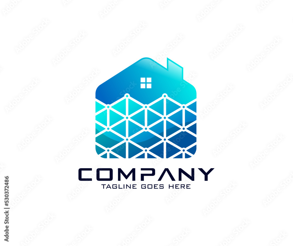 Modern tech house logo design, Smart house logo design template. Build vector sign. Home digital electronic technology Modern tech house logo design, Smart house logo design template. Build vector sign. Home digital electronic technology