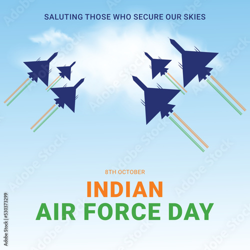 Indian air force day vector