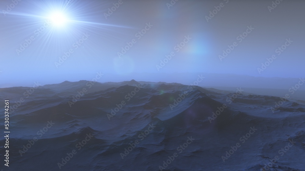 Fototapeta premium Deserted alien planet 