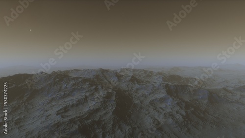 Deserted alien planet 