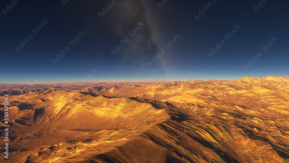 Obraz premium 3D fictional space scene