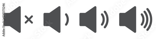 black speaker volume sign vector design