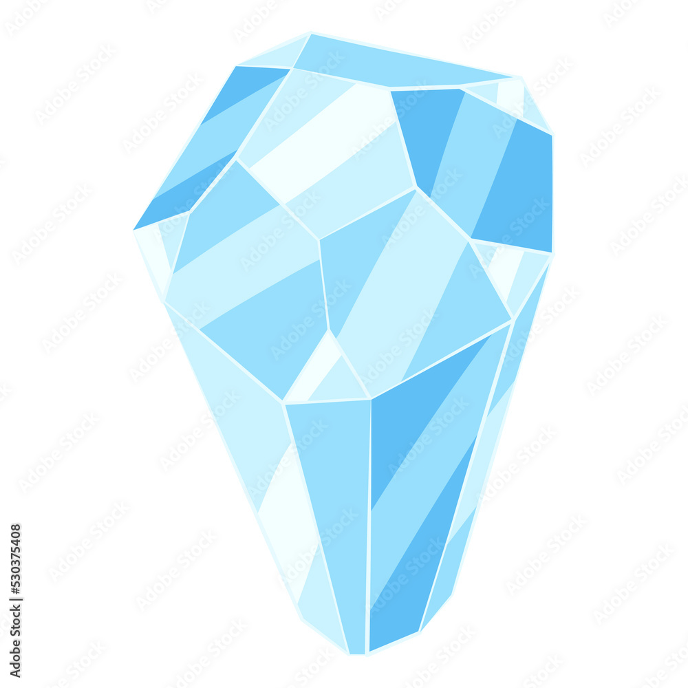 Illustration of crystal or mineral. Jewelry precious or semiprecious gem stone. Illustration of crystal or mineral. Jewelry precious or semiprecious gem stone.