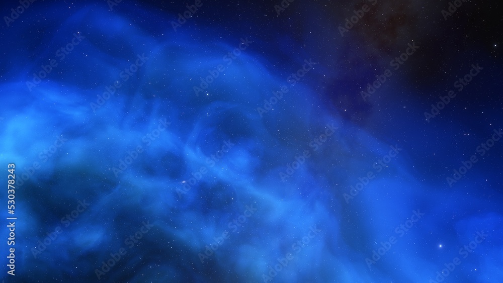 Deep space nebula with stars. Bright and vibrant Multicolor Starfield Infinite space outer space background with nebulas and stars. Star clusters, nebula outer space background 3d render
