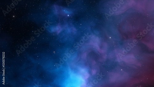 Deep space nebula with stars. Bright and vibrant Multicolor Starfield Infinite space outer space background with nebulas and stars. Star clusters  nebula outer space background 3d render 