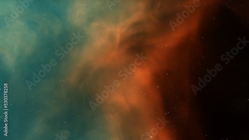 Deep space nebula with stars. Bright and vibrant Multicolor Starfield Infinite space outer space background with nebulas and stars. Star clusters, nebula outer space background 3d render 