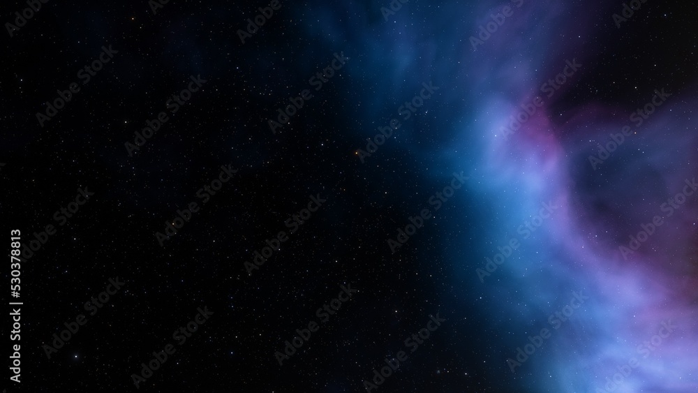 Fototapeta premium Space nebula, for use with projects on science, research, and education. Illustration 
