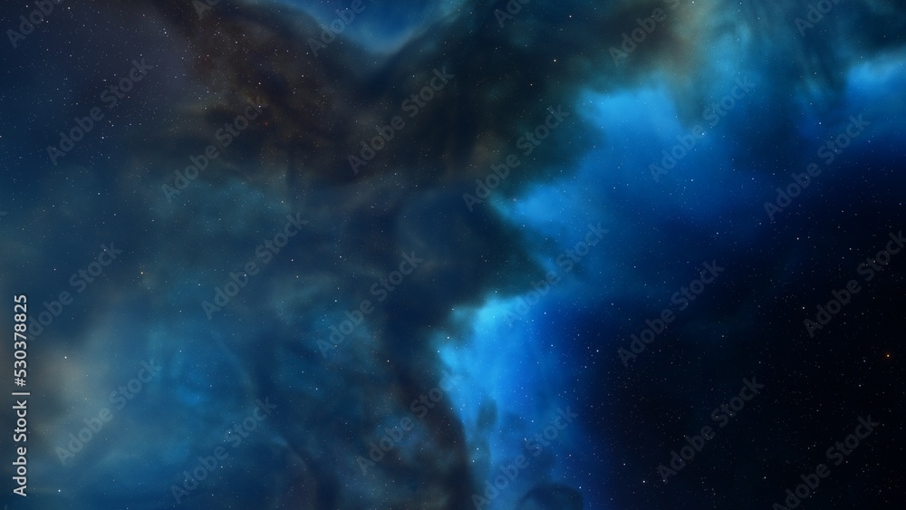 Fototapeta premium Space nebula, for use with projects on science, research, and education. Illustration