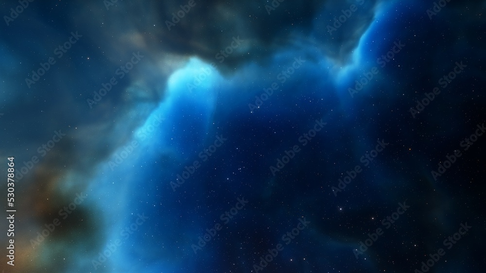 Obraz premium Space nebula, for use with projects on science, research, and education. Illustration