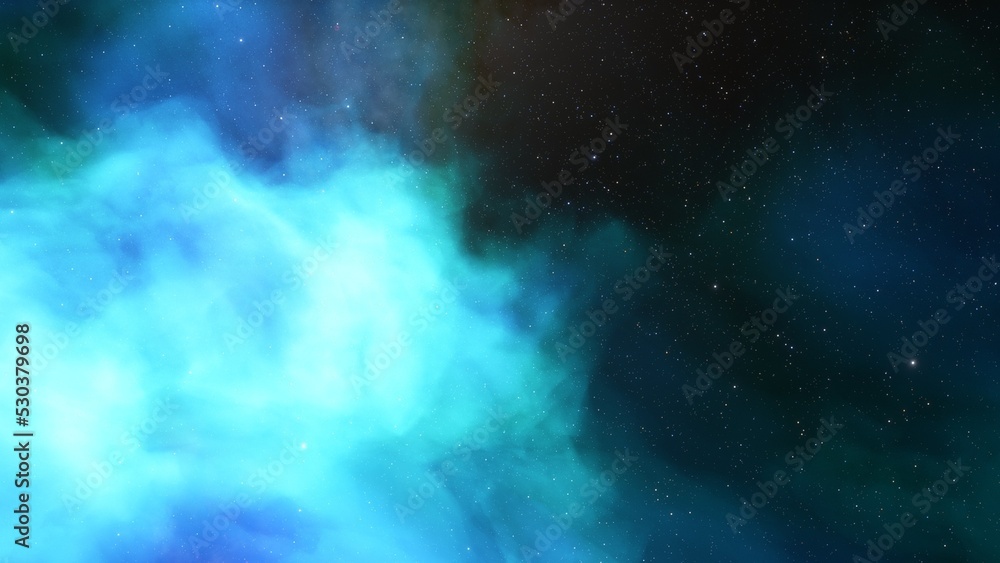 Naklejka premium red-violet nebula in outer space, horsehead nebula, unusual colorful nebula in a distant galaxy, red nebula 3d render 