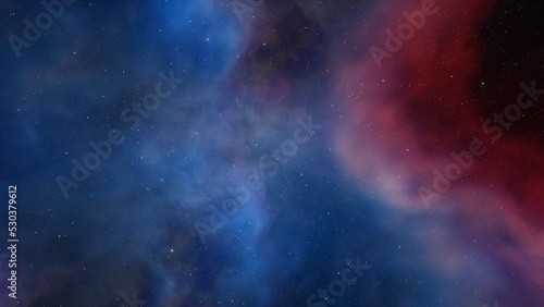 red-violet nebula in outer space, horsehead nebula, unusual colorful nebula in a distant galaxy, red nebula 3d render
