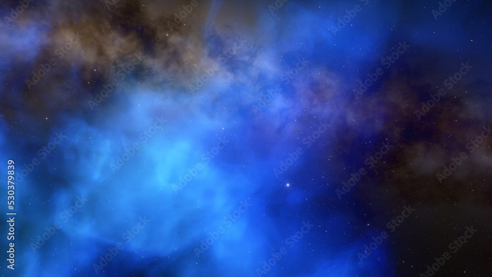 Deep space nebula with stars. Bright and vibrant Multicolor Starfield Infinite space outer space background with nebulas and stars. Star clusters, nebula outer space background 3d render
