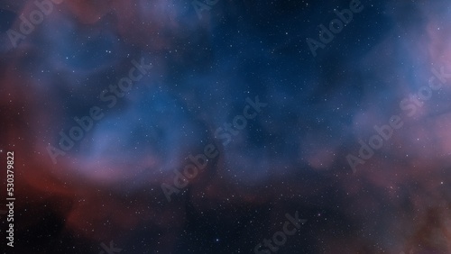 Deep space nebula with stars. Bright and vibrant Multicolor Starfield Infinite space outer space background with nebulas and stars. Star clusters, nebula outer space background 3d render 