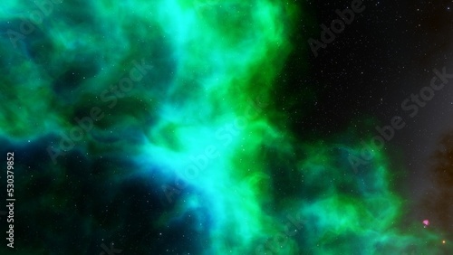 Deep space nebula with stars. Bright and vibrant Multicolor Starfield Infinite space outer space background with nebulas and stars. Star clusters, nebula outer space background 3d render 