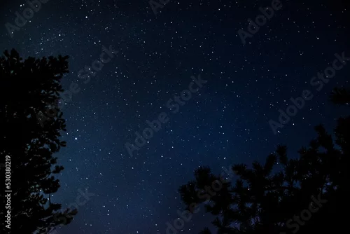 Obraz Landscape of night sky with stars 