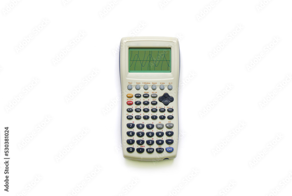 Advanced graphing calculator showing the graph on the screen Advanced graphing calculator showing the graph on the screen