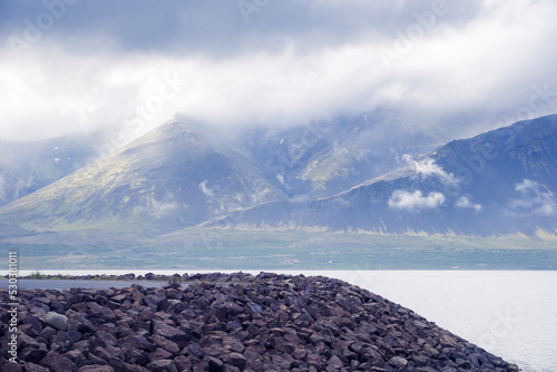 Mountains in Iceland - HDR photograph photo