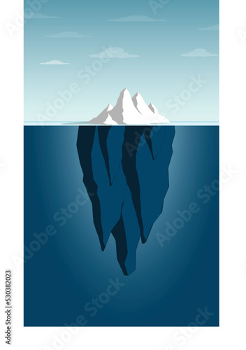 Iceberg Floating In Sea
