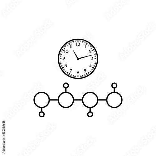 Timeline icon for web design isolated on white background