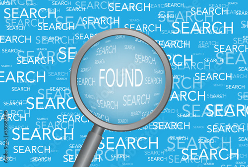 Magnifying glass vector illustration