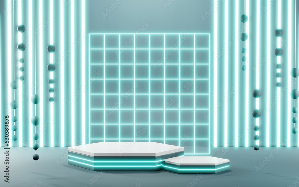 3D rendering of blank product background for cream cosmetics Modern blue pastel podium background 3D rendering of blank product background for cream cosmetics Modern blue pastel podium background