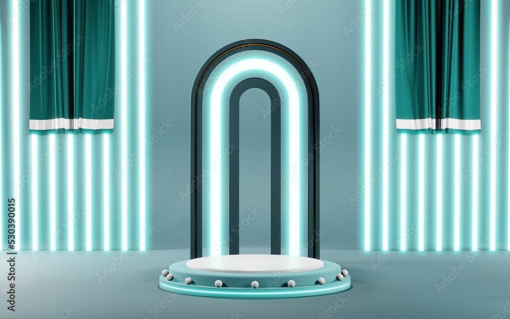 3D rendering of blank product background for cream cosmetics Modern blue pastel podium background 3D rendering of blank product background for cream cosmetics Modern blue pastel podium background