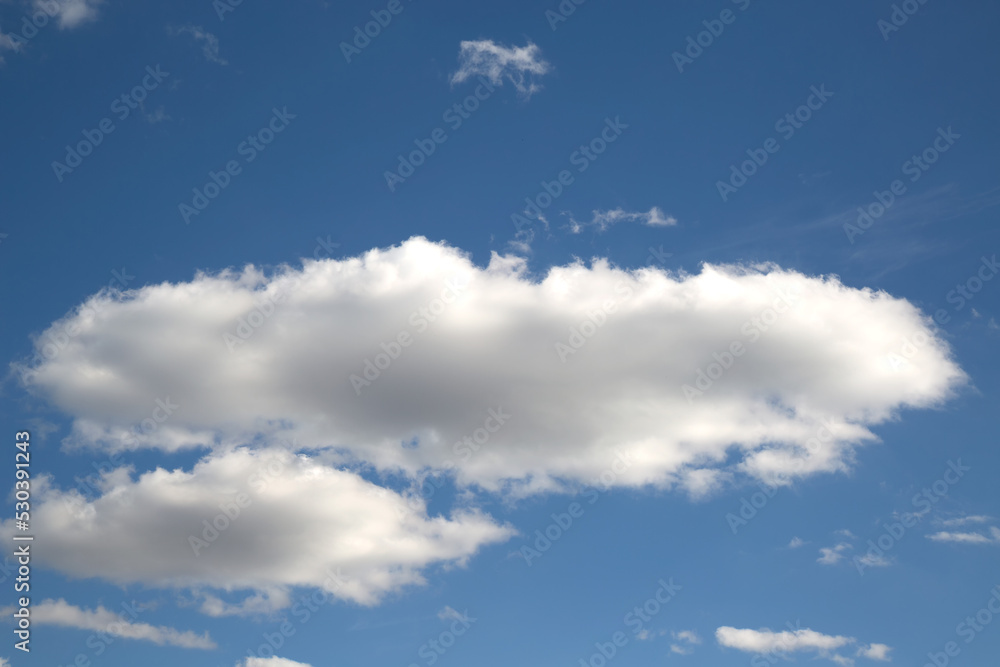 Blue sky and white clouds in the evening sky Blue sky and white clouds in the evening sky