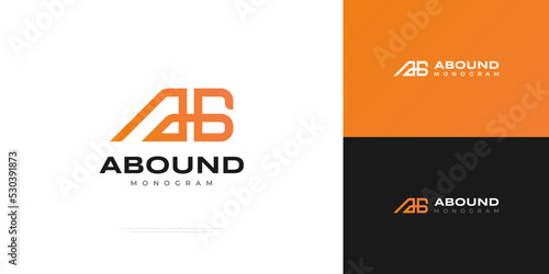 Abstract Initial Letter A and B Logo with Linked Concept. AB Monogram Logo for Business or Technology Logo