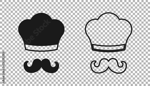 Black Italian cook icon isolated on transparent background. Vector