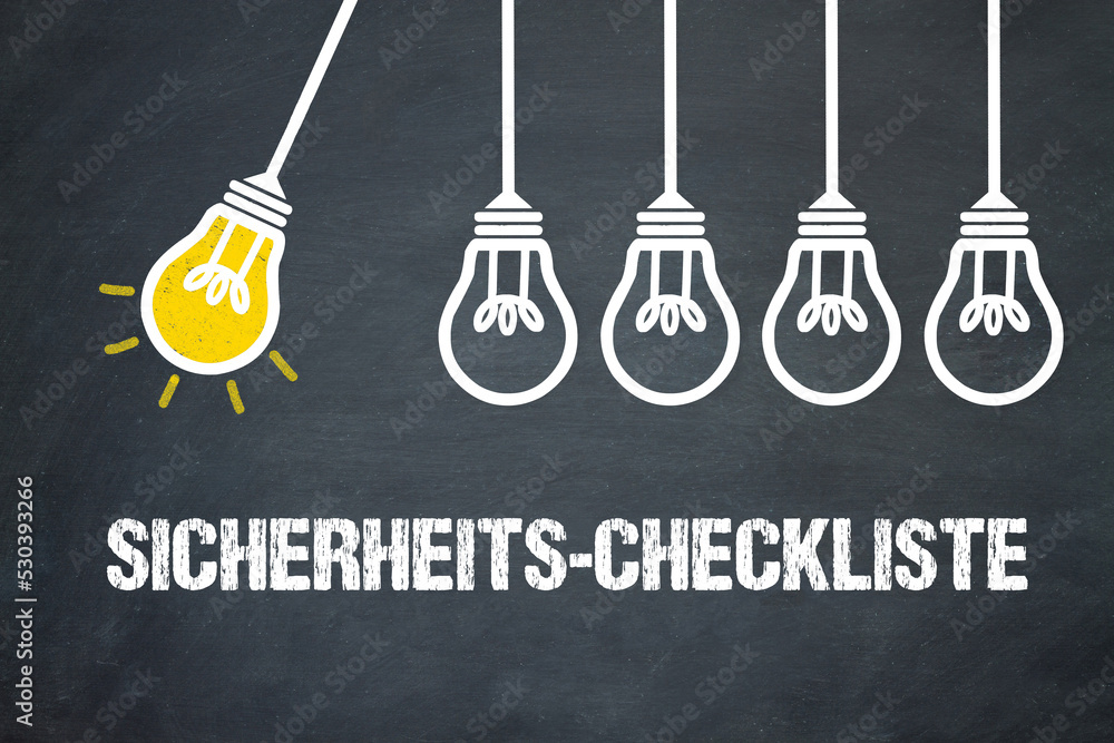 Fototapeta premium Sicherheits-Checkliste 