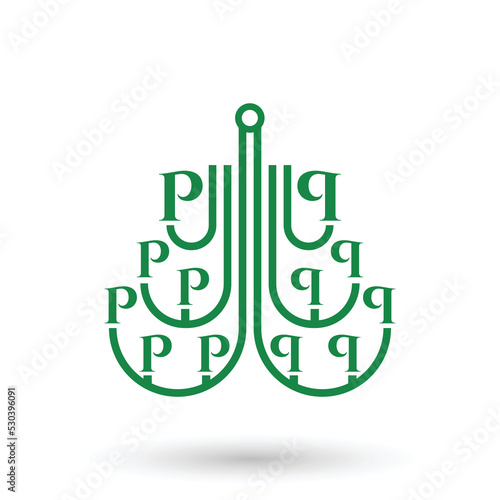 Chandelier Consisting of the Letters P - Bulb Logo Design