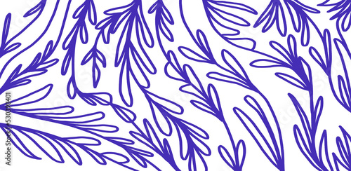 minimal leaf doodle pattern pattern design