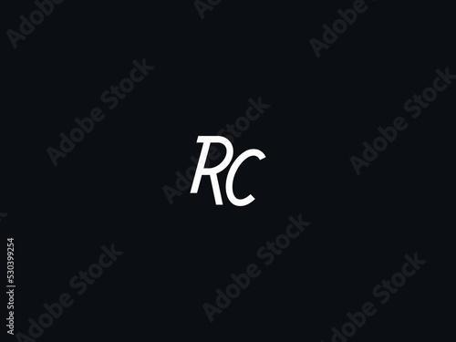 Typography RC Logo Icon, New Rc Letter Logo Icon Vector Image Design For Clothing