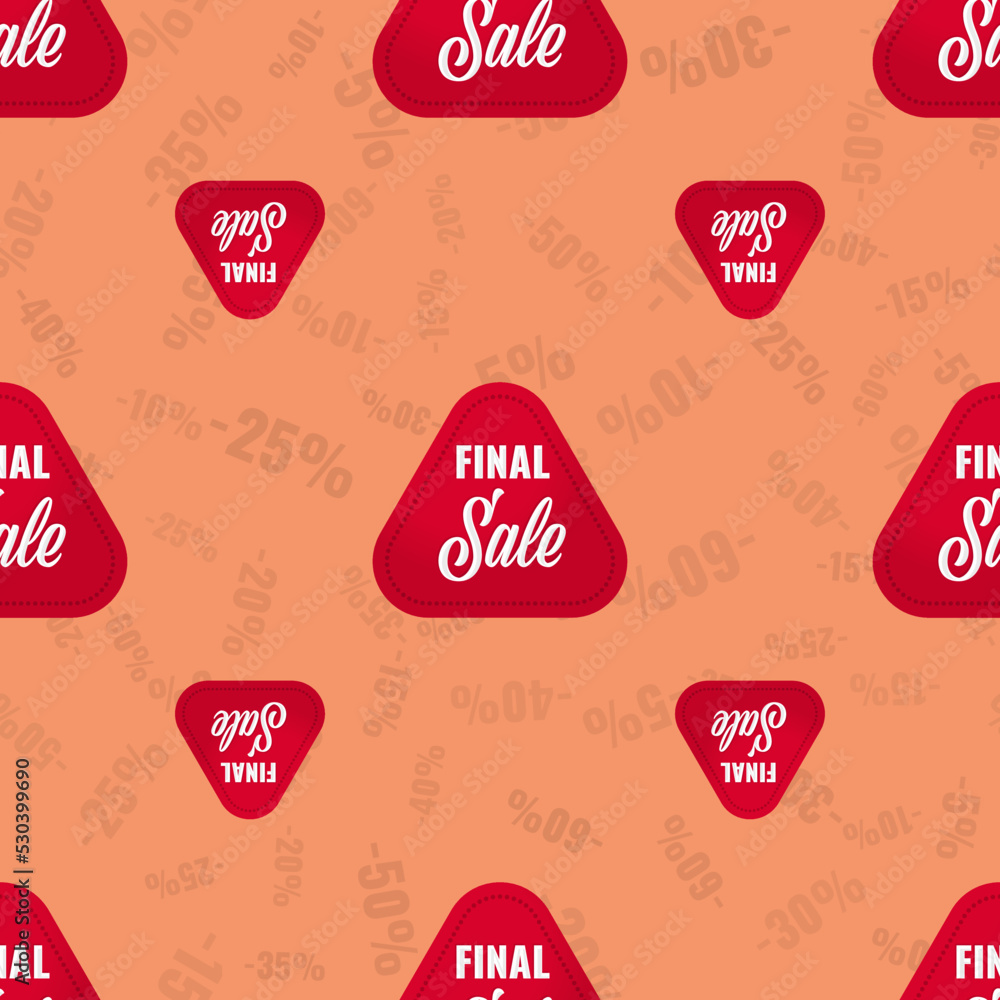 Red Pattern background sale seamless vector. price friday Red Pattern background sale seamless vector. price friday
