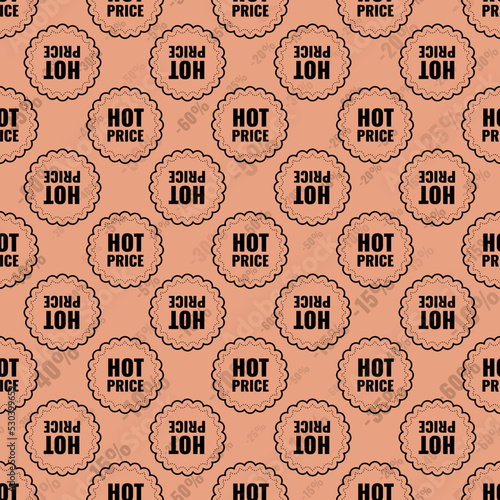 Brown Pattern background sale seamless vector. illustration