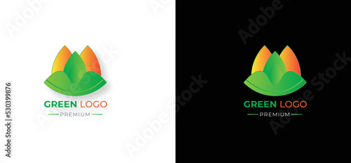 Abstract Green Logo Design