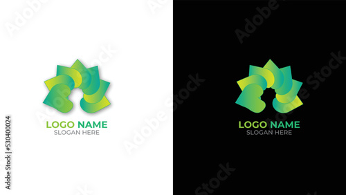 Abstract Green Logo Design
