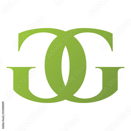 Green Letter Double G Letter Logo Design