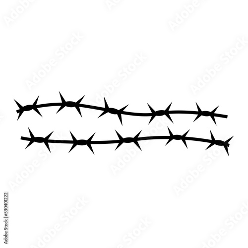 Barbed wire icon. Vector Illustration