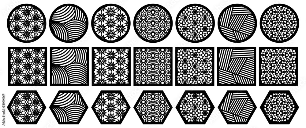 © julimur - 21 Coasters. Decorative Coasters Designs. Laser Cut Coasters