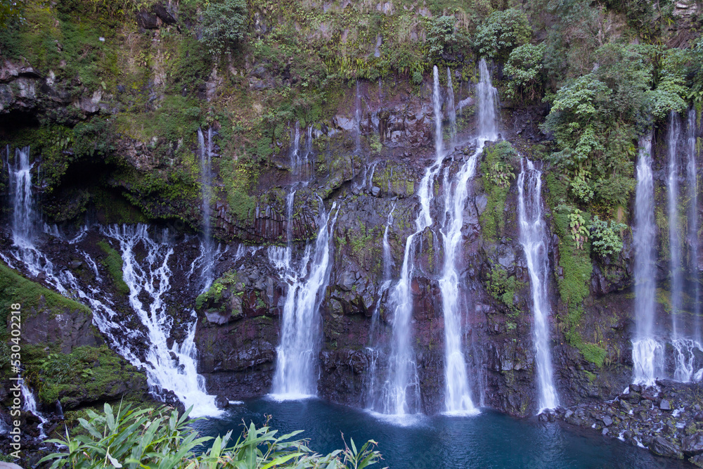 Grand Galet Falls in Saint-Joseph, Reunion Island - obrazy, fototapety, plakaty 