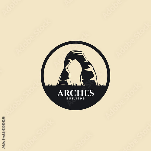 arches national park logo  vector illustration template graphic design