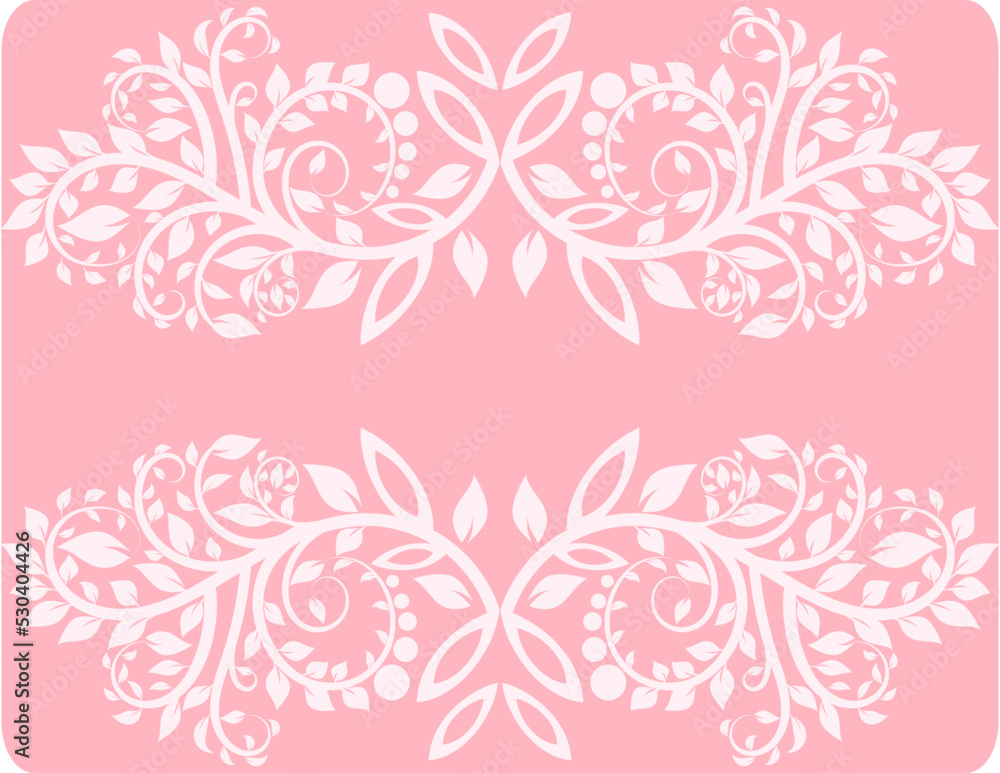 Pink decorative frame for text, block for text Pink decorative frame for text, block for text