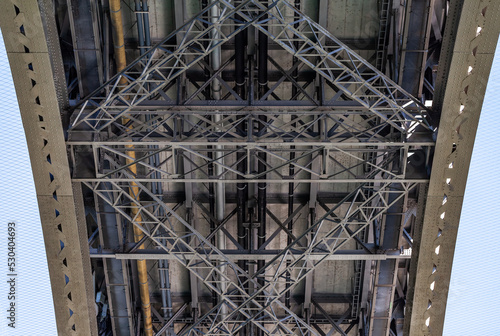 Underneath of the Kirchenfeld Bridge over the Aare River that connects Casinoplatz with Helvetiaplatz in the Kirchenfeld district. photo