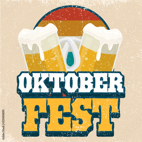 oktoberfest poster design. vintage background
