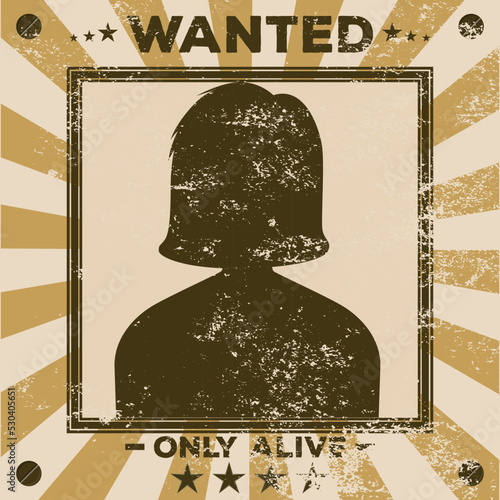 poster wanted or bounty hunter with vintage background