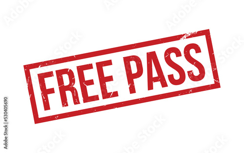 Free Pass Rubber Stamp Seal Vector