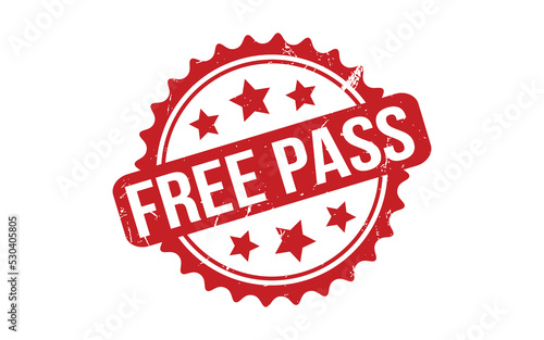 Free Pass Rubber Stamp Seal Vector