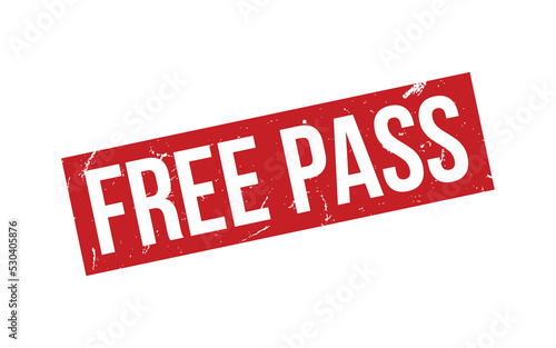 Free Pass Rubber Stamp Seal Vector